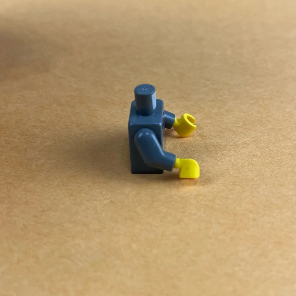 Lego Minifigure Suit Torso with Purple Hanker-chief 2”